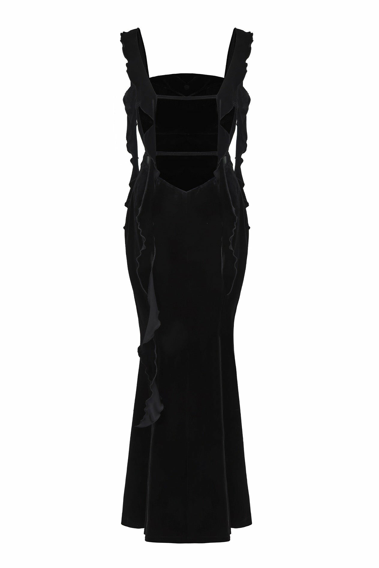 Caroline Velvet Dress: Black Maxi Dress for Cocktail Party | Nana Jacqueline