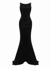Pauline Velvet Dress: Black Maxi Dress for Formal Events | Nana Jacqueline