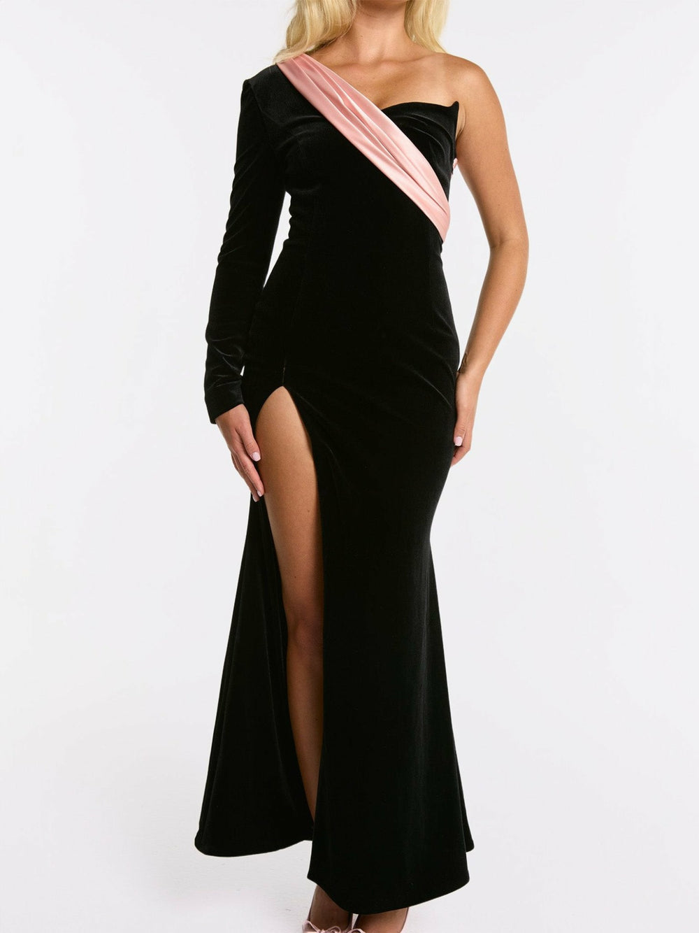 Bethany Velvet Dress: Black Maxi Dress for Formal Wedding Guest | Nana Jacqueline