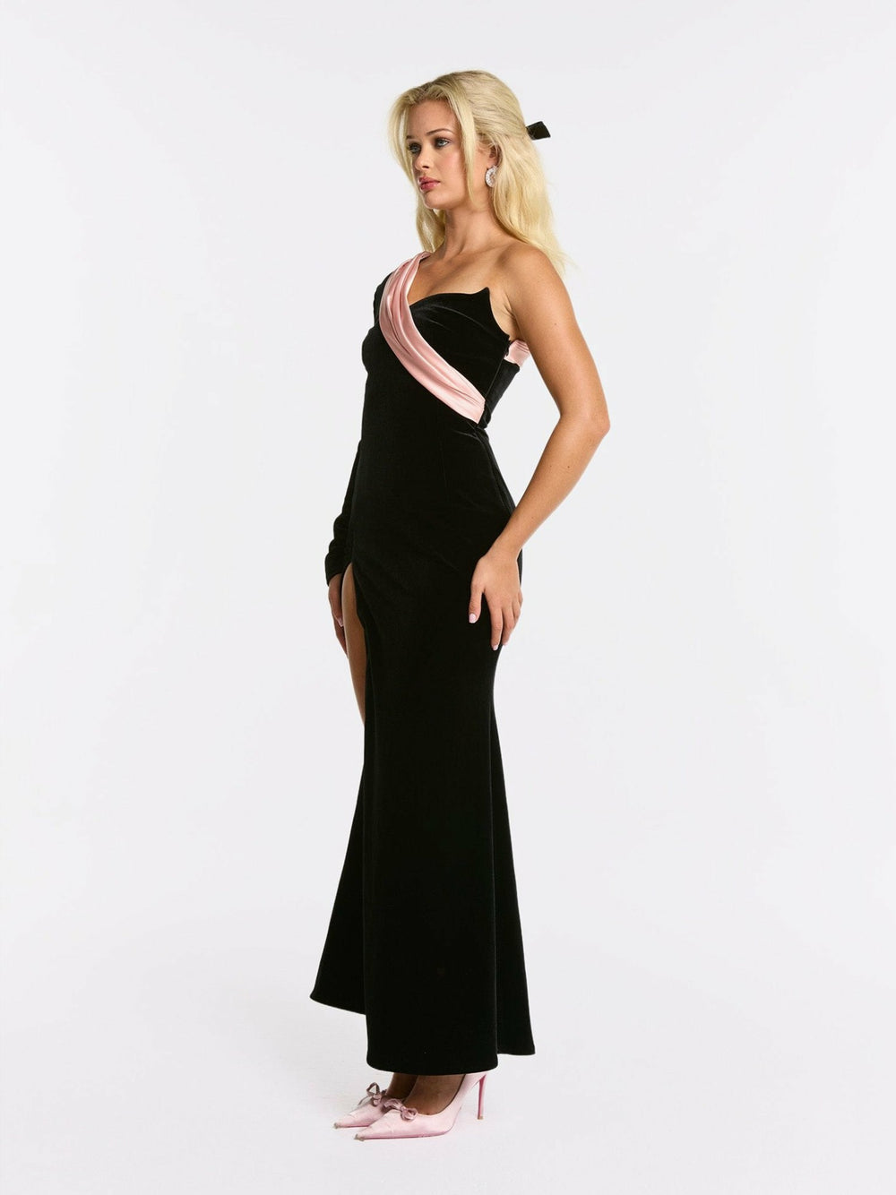 Bethany Velvet Dress: Black Maxi Dress for Formal Wedding Guest | Nana Jacqueline