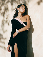 Bethany Velvet Dress: Black Maxi Dress for Formal Wedding Guest | Nana Jacqueline