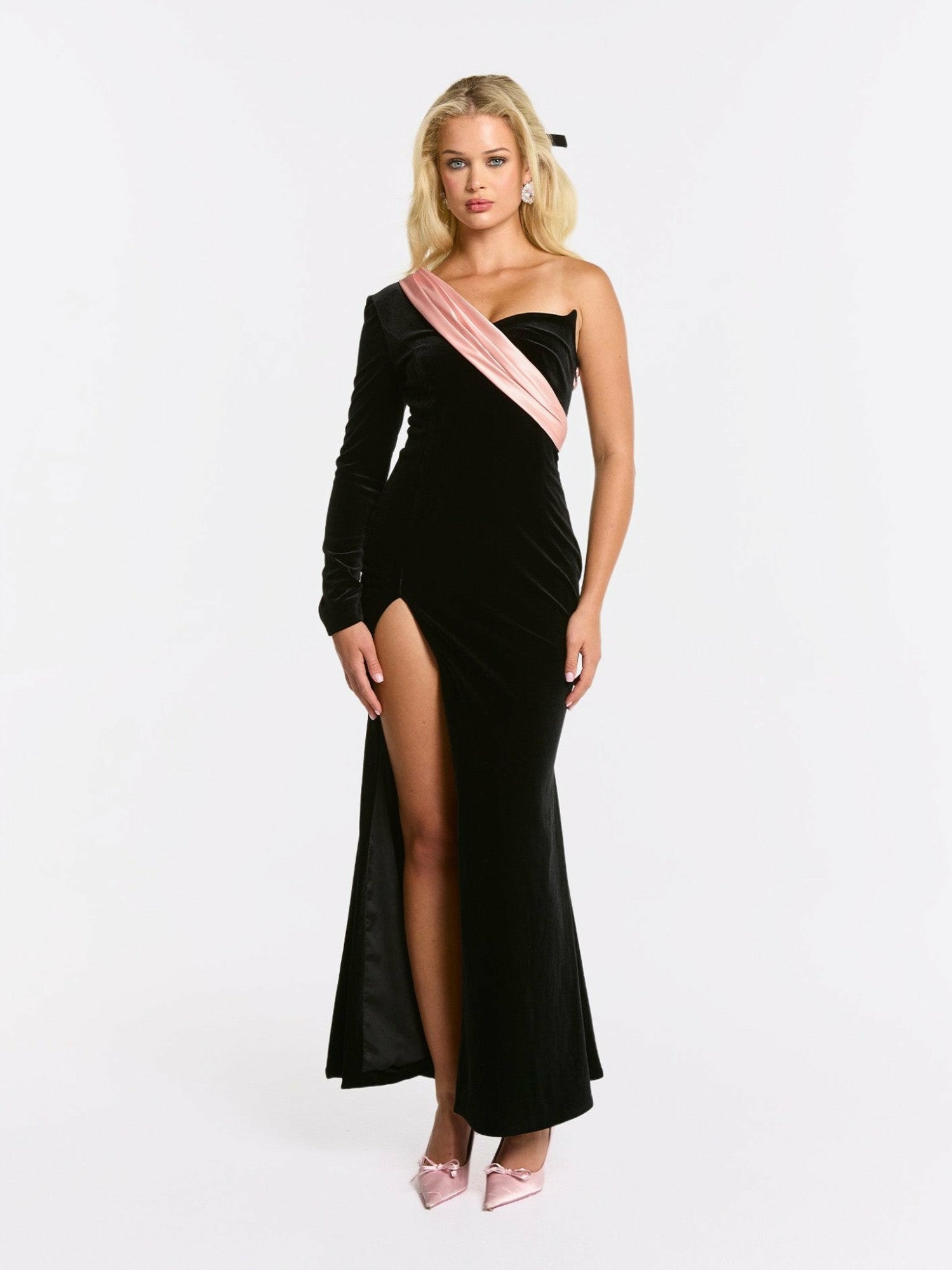 Bethany Velvet Dress: Black Maxi Dress for Formal Wedding Guest | Nana Jacqueline