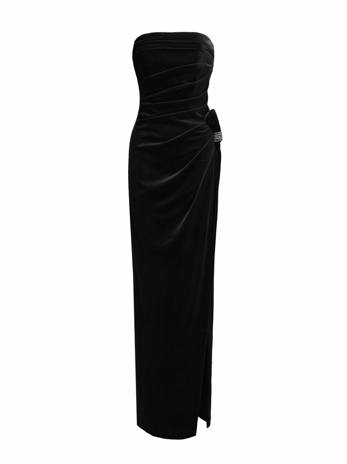 Emma Velvet Dress: Black Maxi Dress for Cocktail Party | Nana Jacqueline