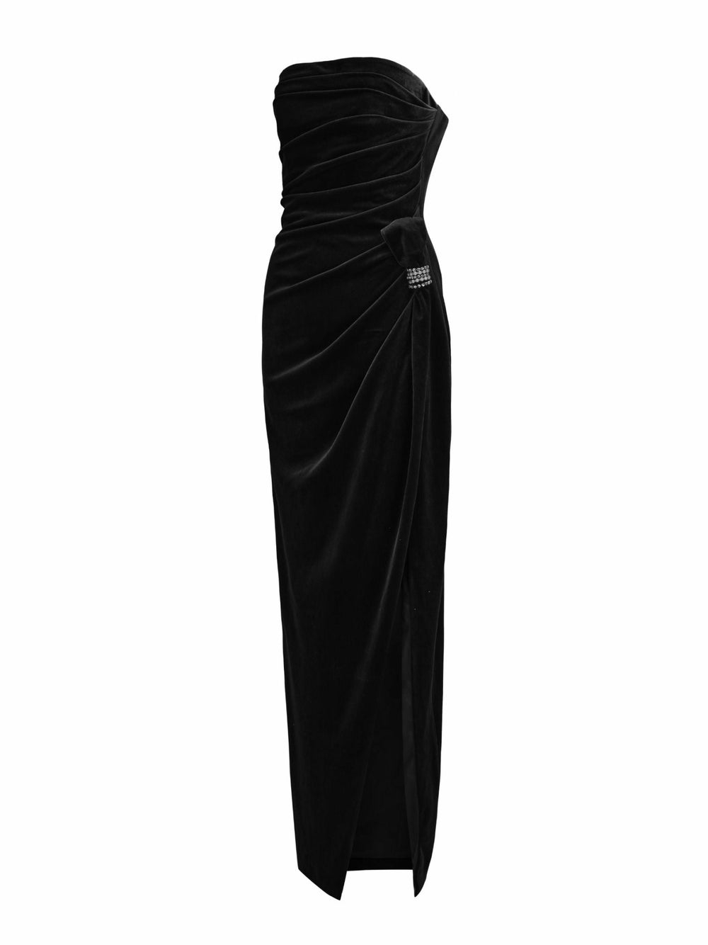 Emma Velvet Dress: Black Maxi Dress for Cocktail Party | Nana Jacqueline