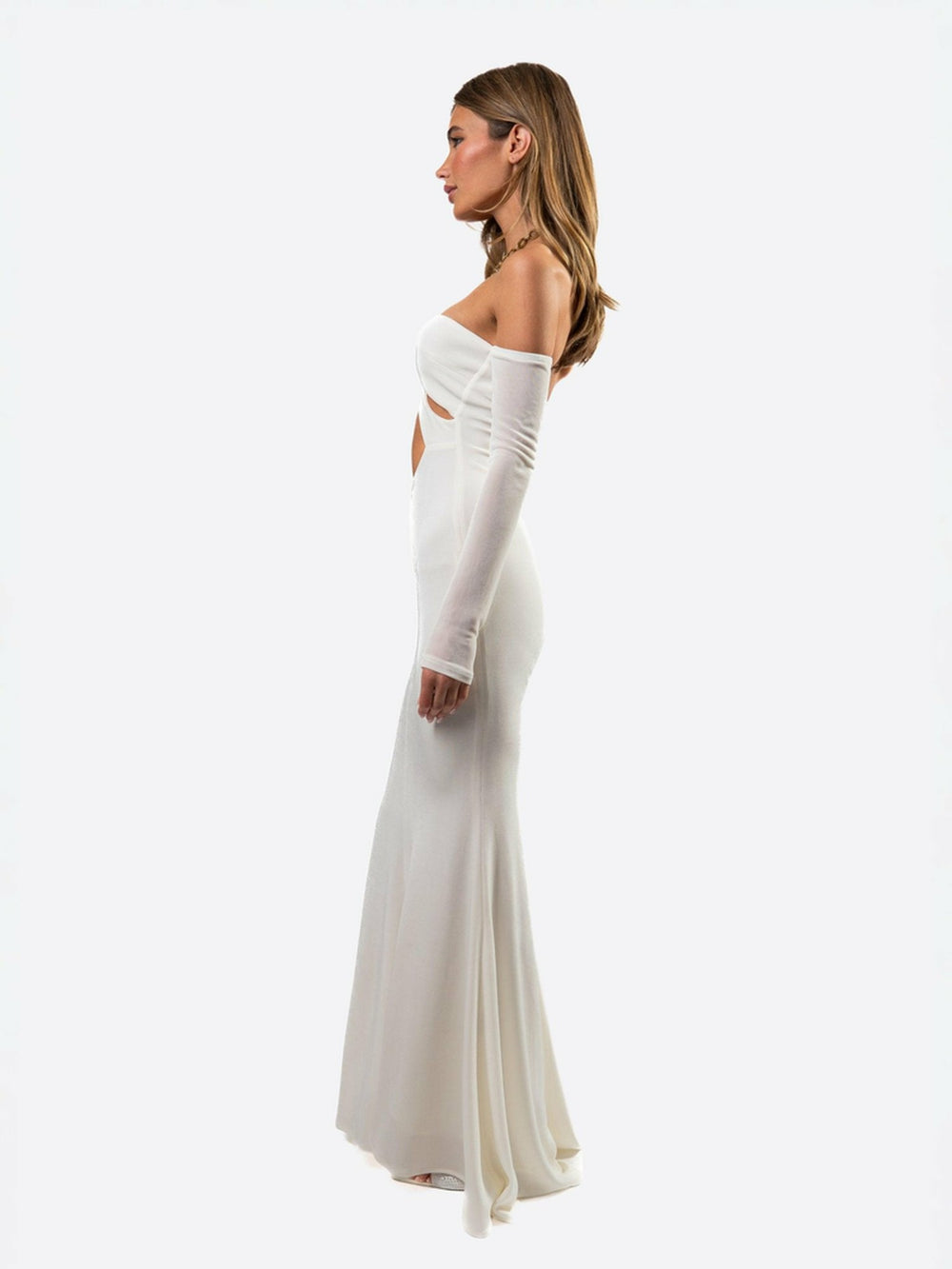 Aviana Dress: White Maxi Dress for Wedding After-Party | Nana Jacqueline