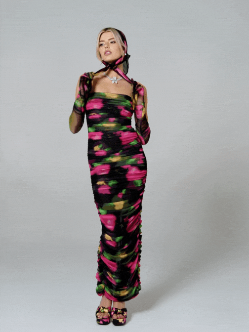 Cordelia Dress: Floral Maxi Dress for Cocktail Party | Nana Jacqueline