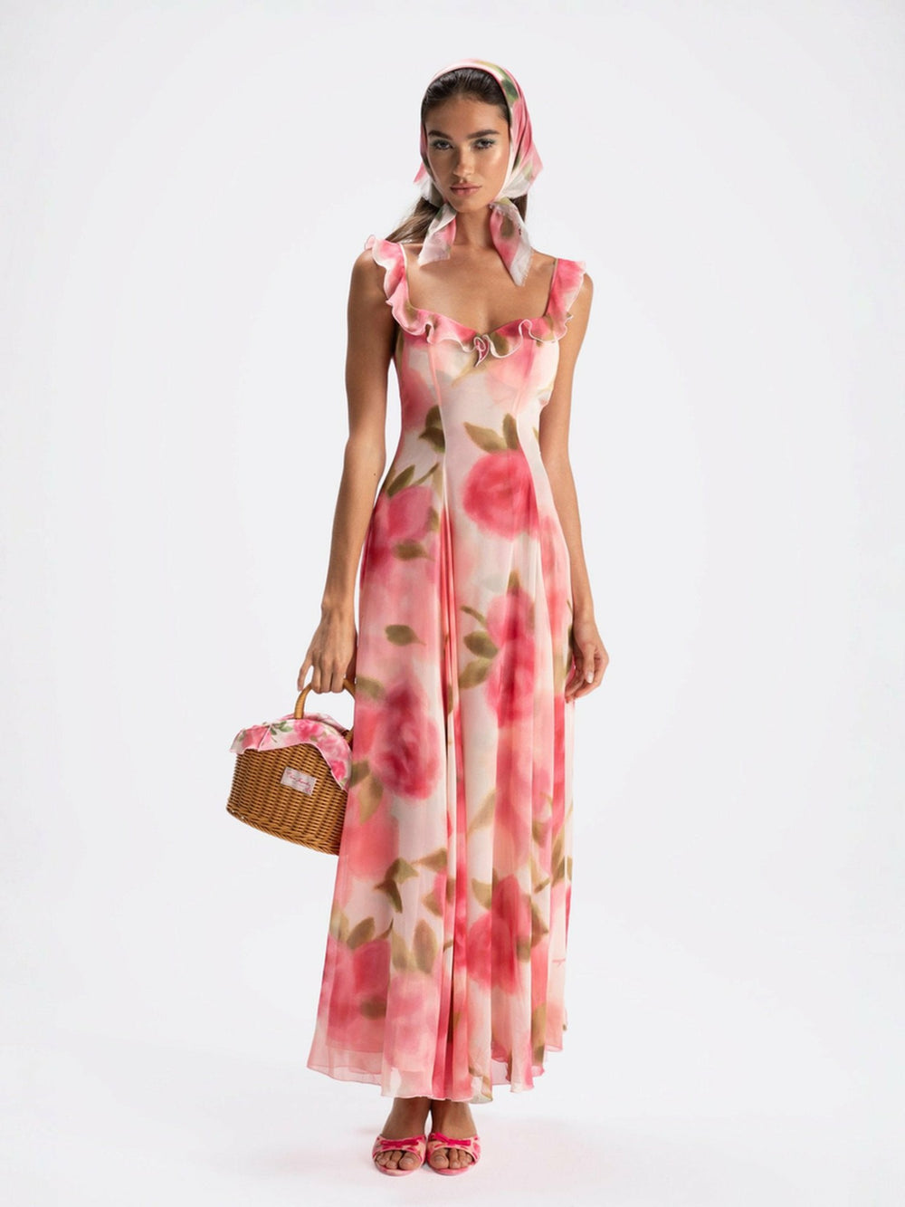 Evie Dress: Pink Maxi Dress for Garden Wedding Guest | Nana Jacqueline