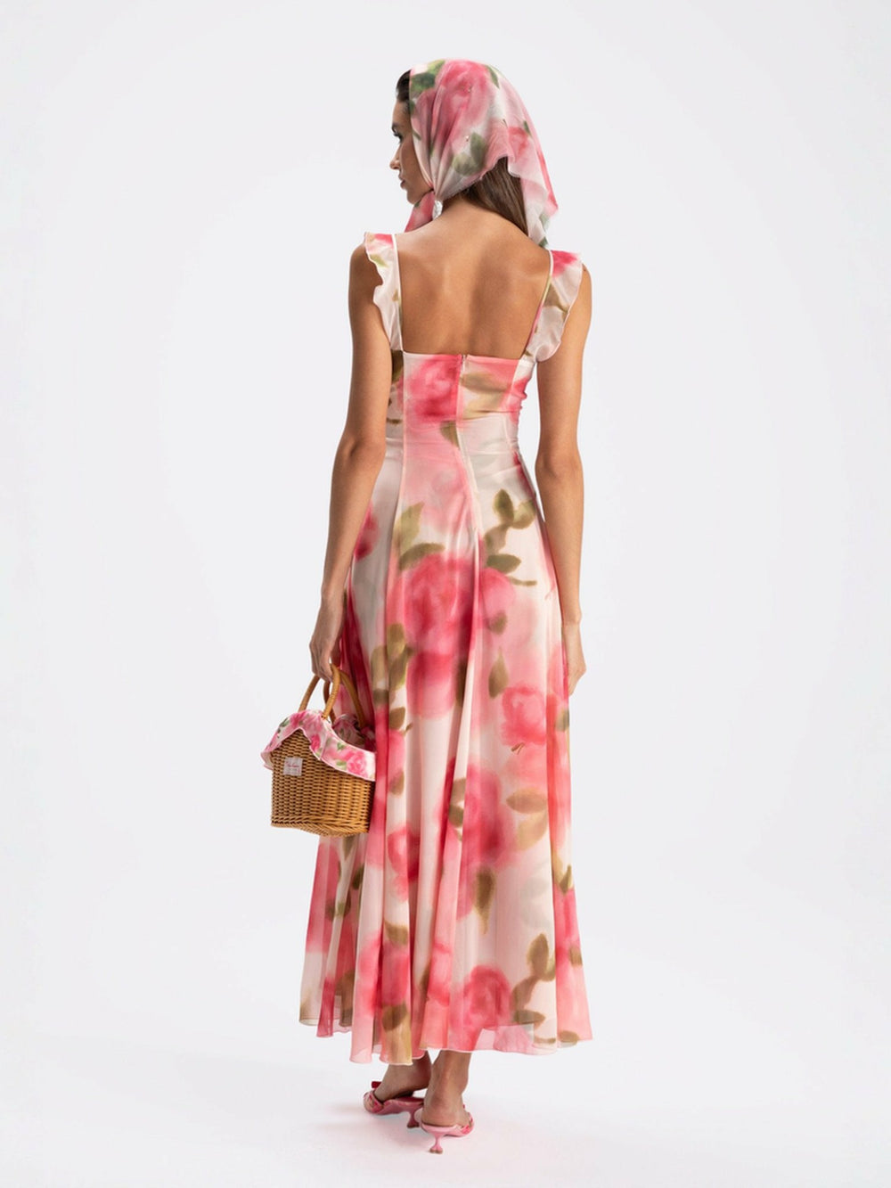 Evie Dress: Pink Maxi Dress for Garden Wedding Guest | Nana Jacqueline