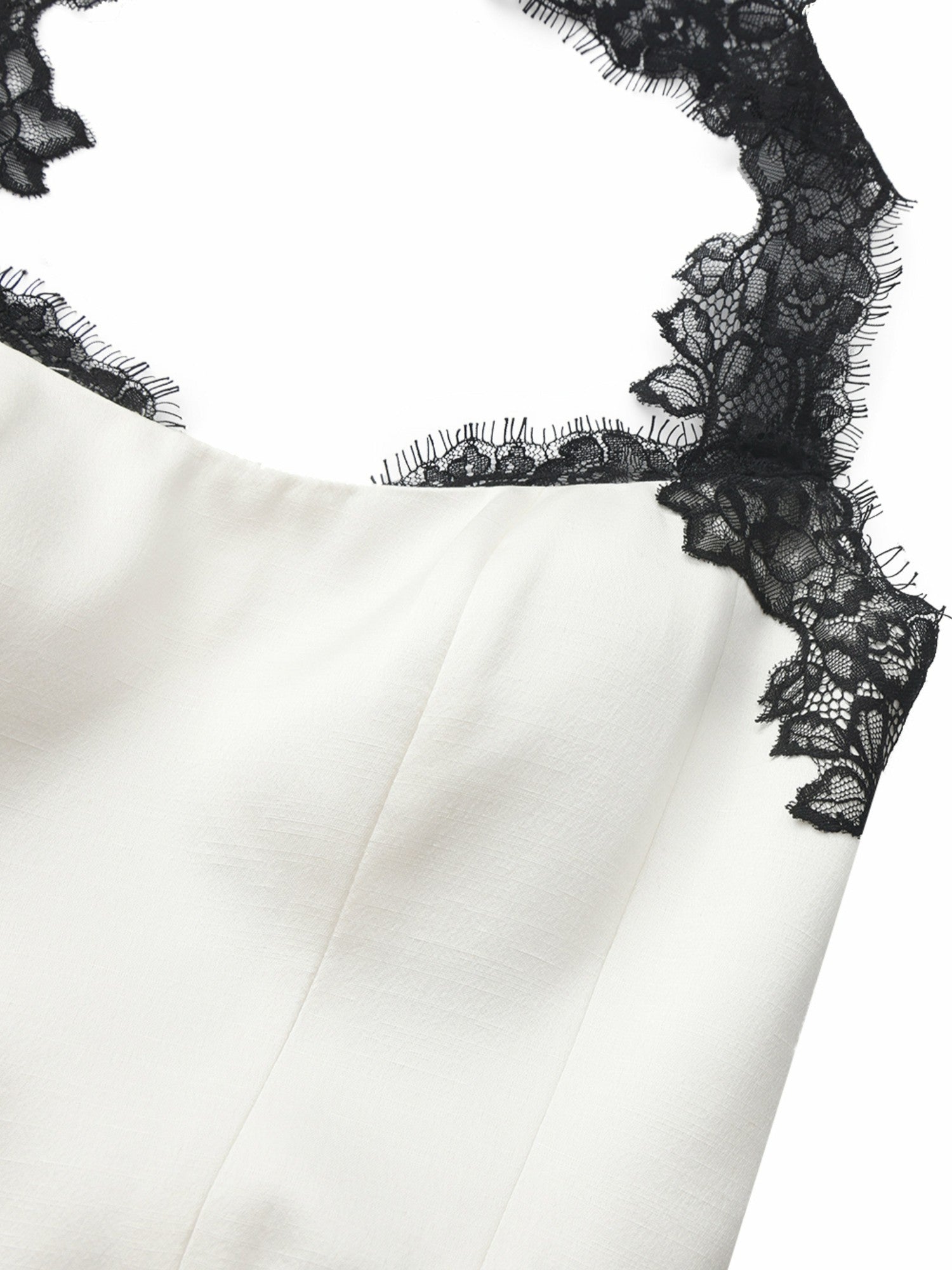 Chantal Lace Halter Ivory Acetate Maxi Dress | Nana Jacqueline