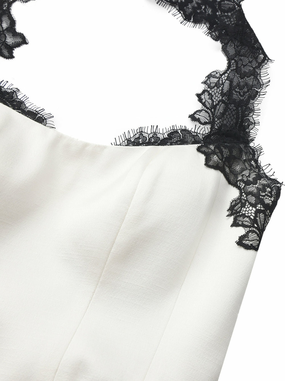 Chantal Lace Halter Ivory Acetate Maxi Dress | Nana Jacqueline
