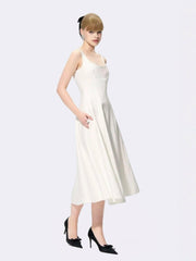 Josephine Dress: White Midi Dress for Bridal Shower | Nana Jacqueline