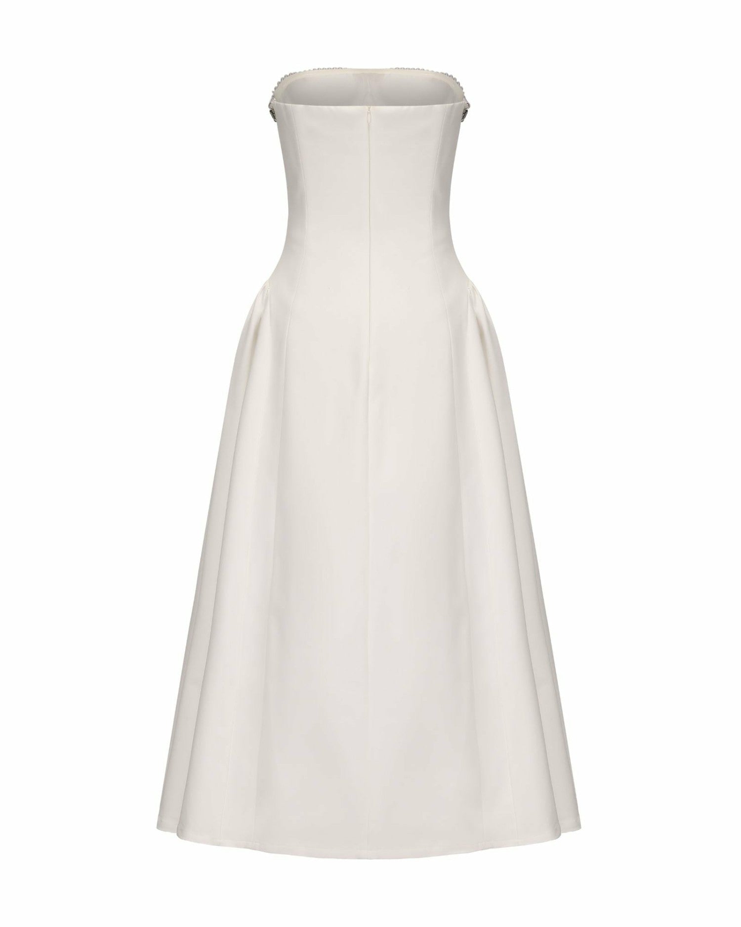 Nicolette Dress: White Midi Dress for Bridal Shower | Nana Jacqueline