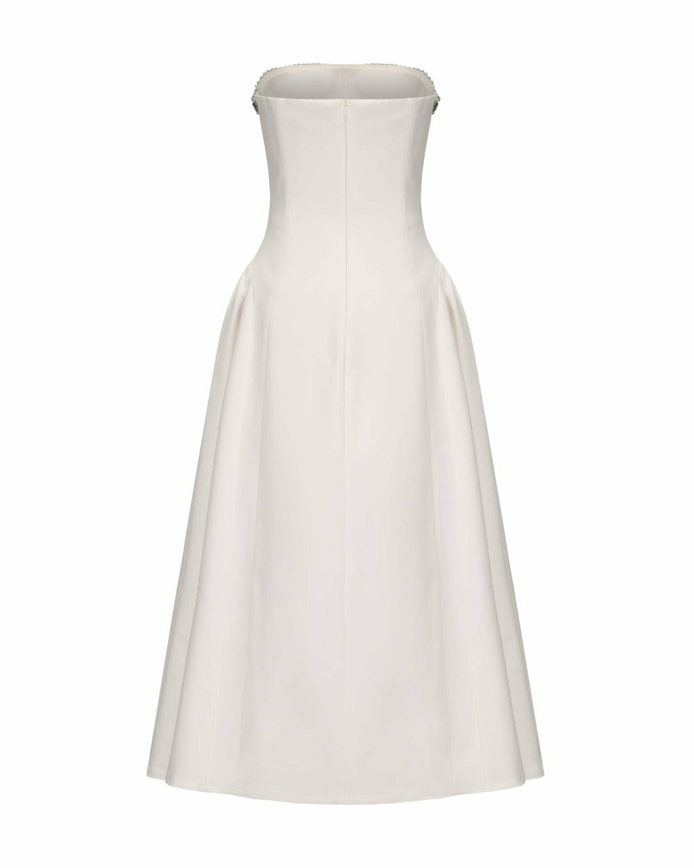 Nicolette Dress: White Midi Dress for Bridal Shower | Nana Jacqueline