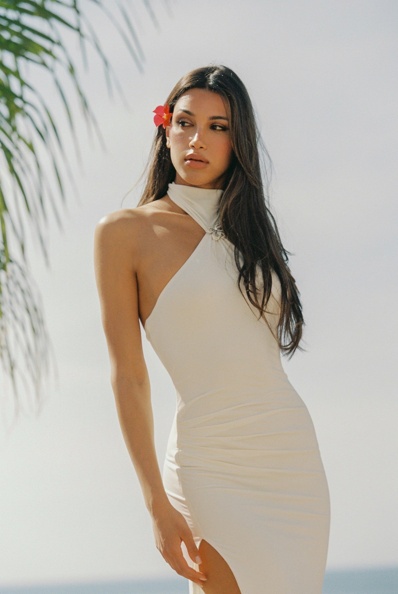 Eliana Dress: White Midi Dress for Rehearsal Dinner | Nana Jacqueline