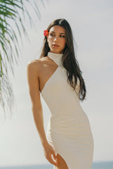 Eliana Dress: White Midi Dress for Rehearsal Dinner | Nana Jacqueline