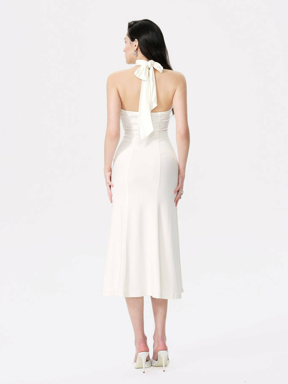 Eliana Dress: White Midi Dress for Rehearsal Dinner | Nana Jacqueline