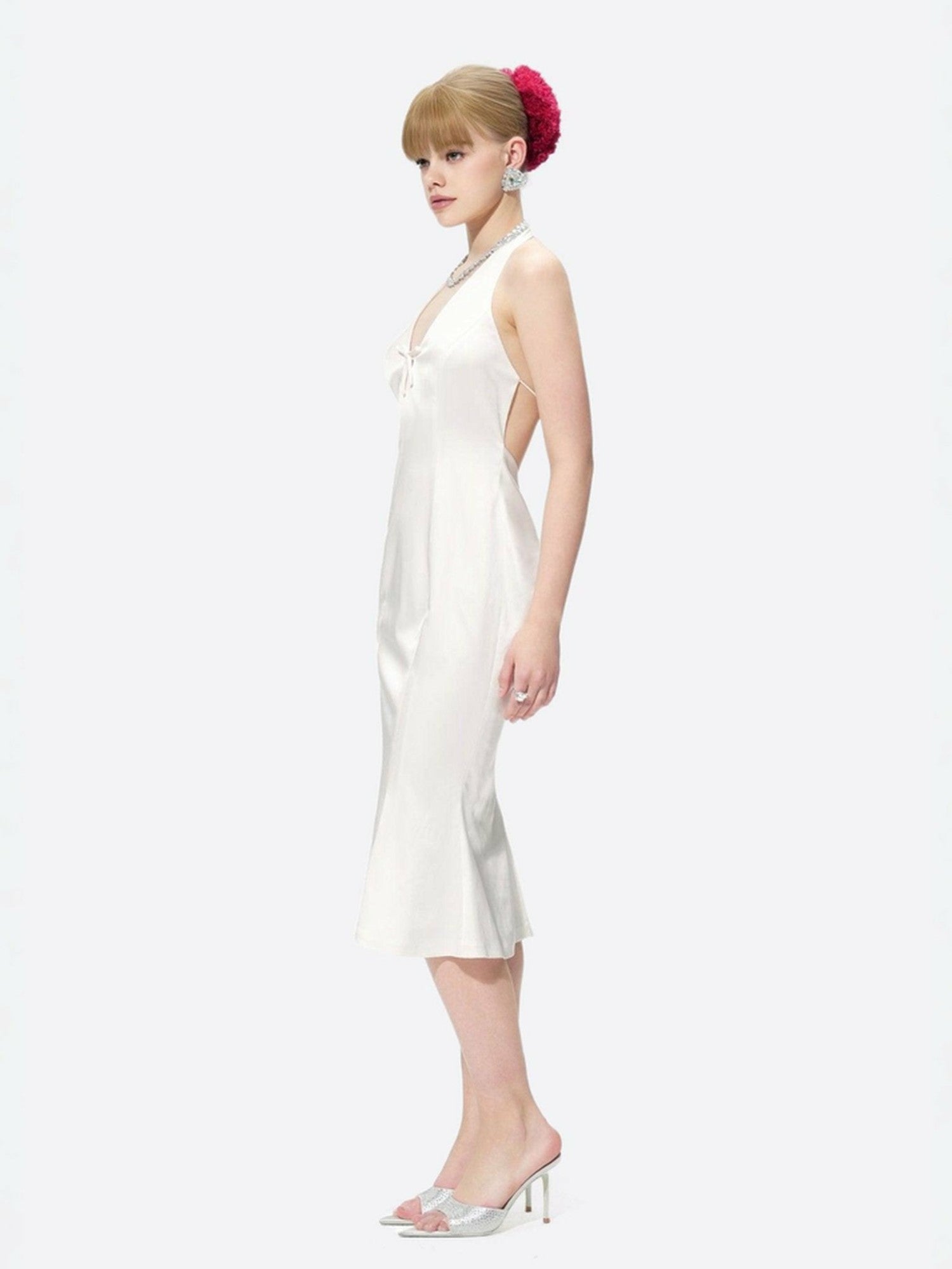 Fiona Dress: White Midi Dress for Bridal Shower | Nana Jacqueline