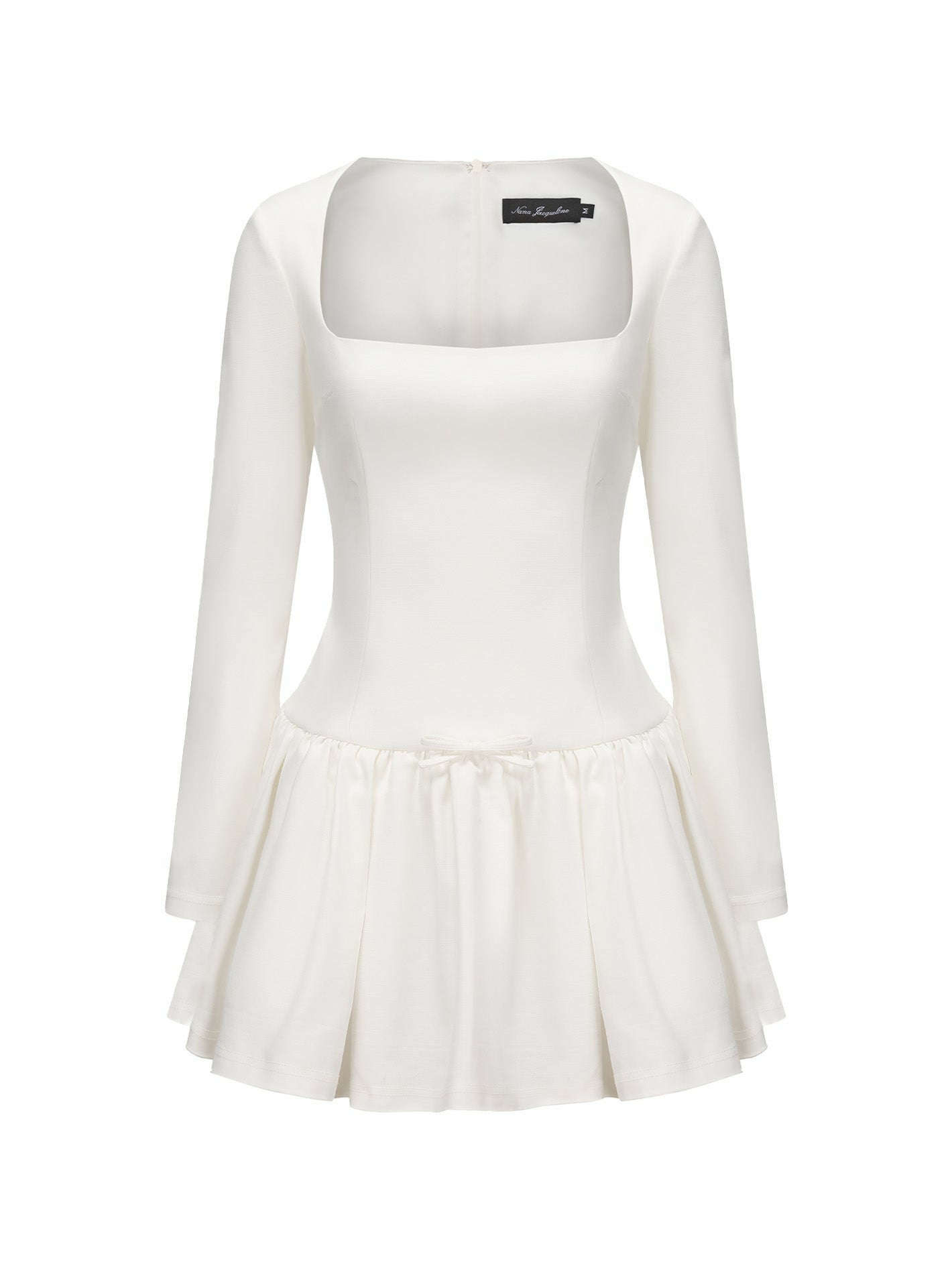 Audrina Dress: White Mini Dress for Bridal Shower | Nana Jacqueline