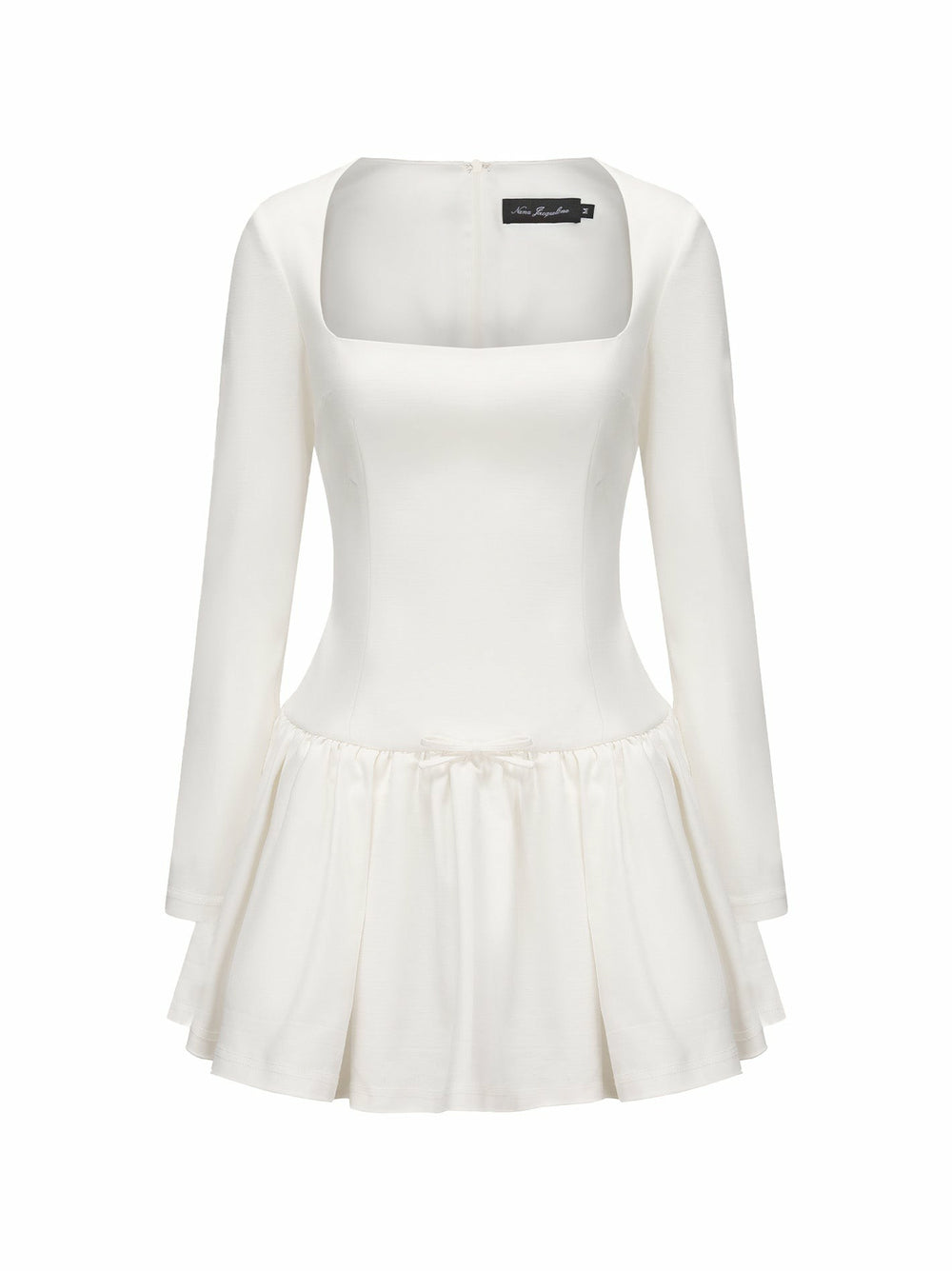 Audrina Dress: White Mini Dress for Bridal Shower | Nana Jacqueline