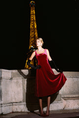 Eleanora Velvet Maxi Dress: Red Maxi Dress for Formal Events | Nana Jacqueline