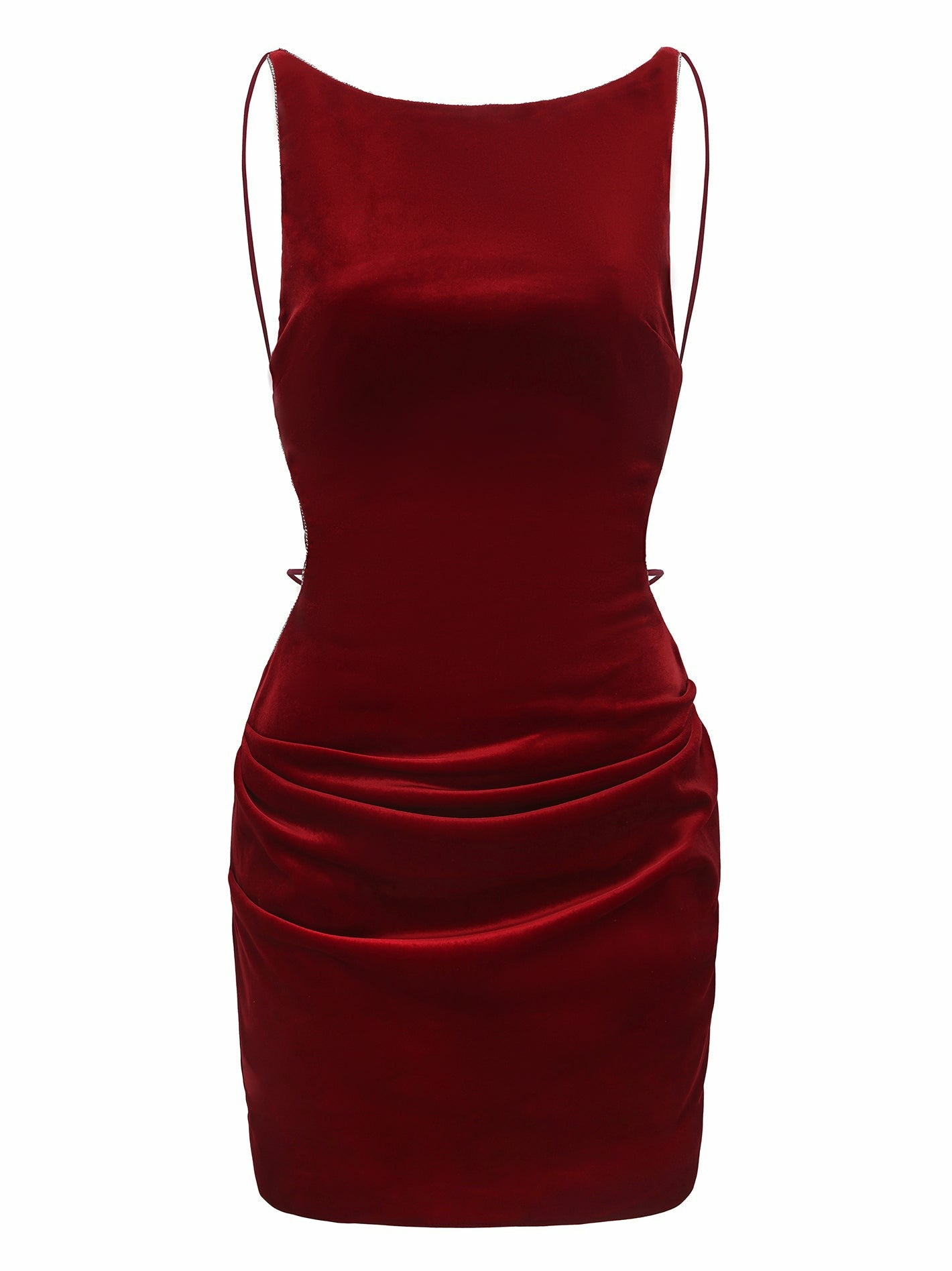 Lucia Velvet Dress: Red Mini Dress for Cocktail Party | Nana Jacqueline