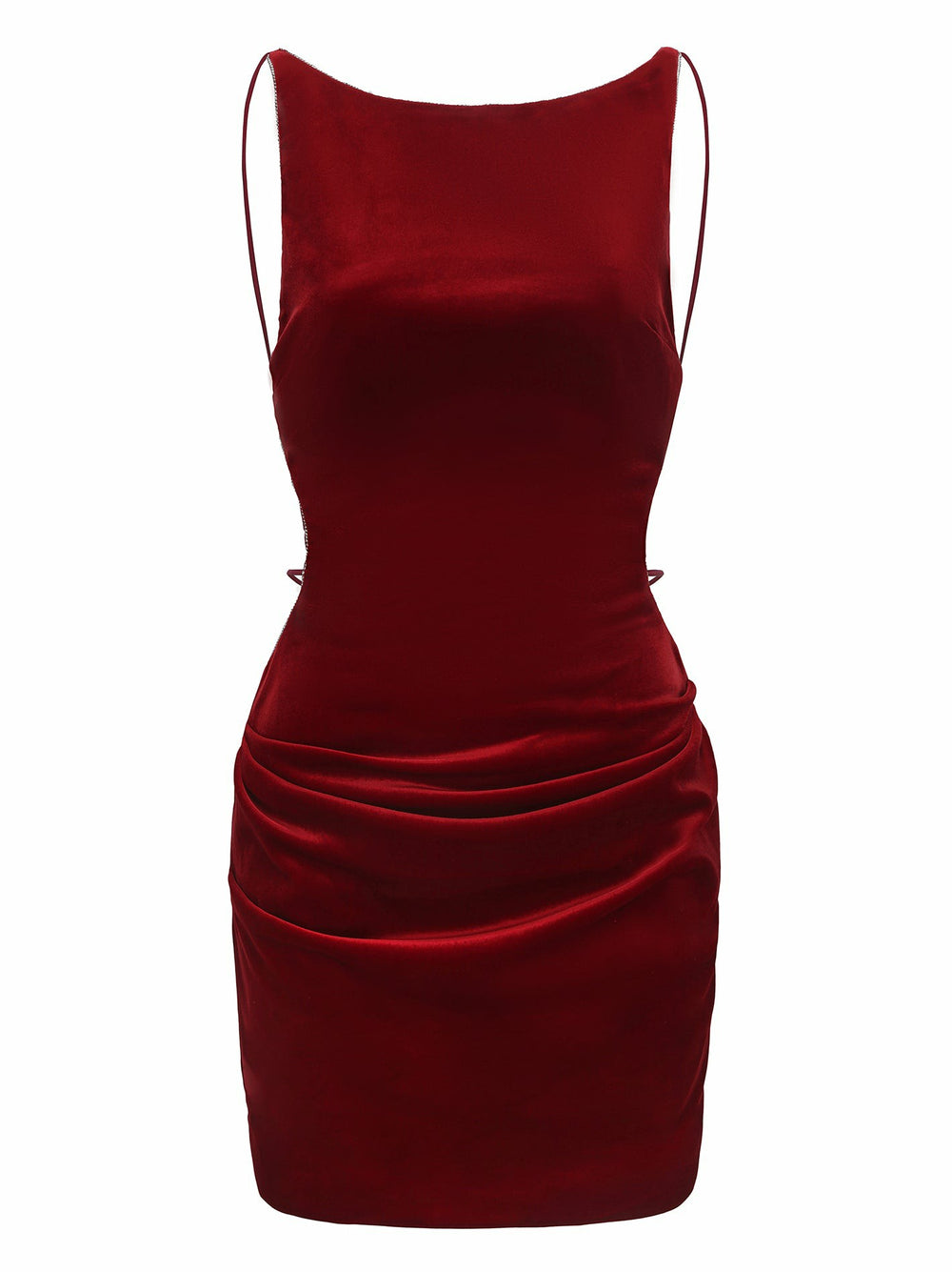 Lucia Velvet Dress: Red Mini Dress for Cocktail Party | Nana Jacqueline