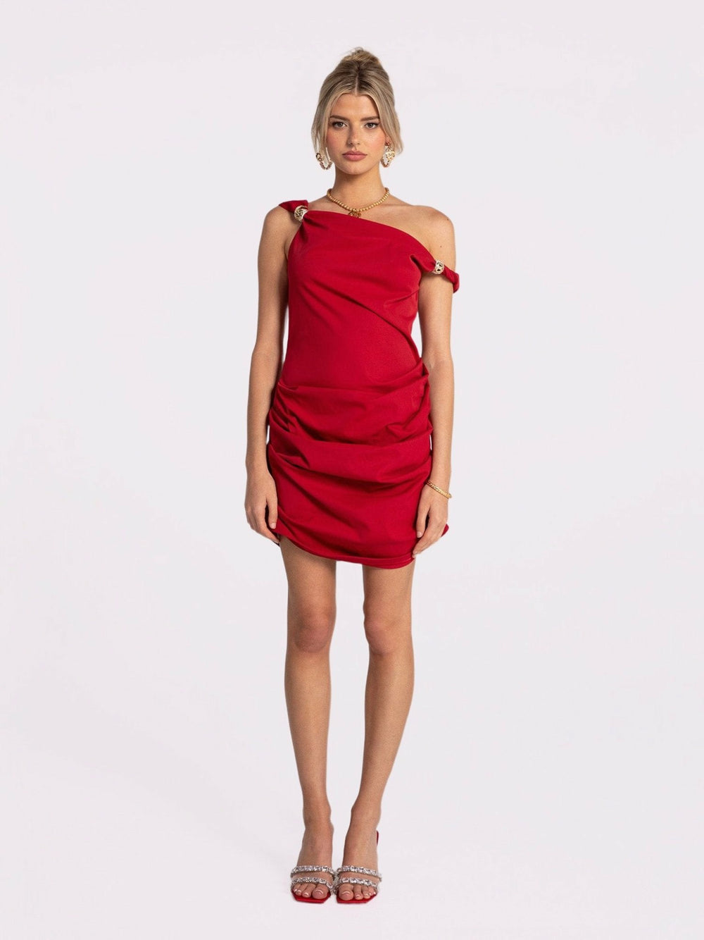 Andrea Dress: Red Mini Dress for Birthday Celebration | Nana Jacqueline