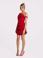 Andrea Dress: Red Mini Dress for Birthday Celebration | Nana Jacqueline