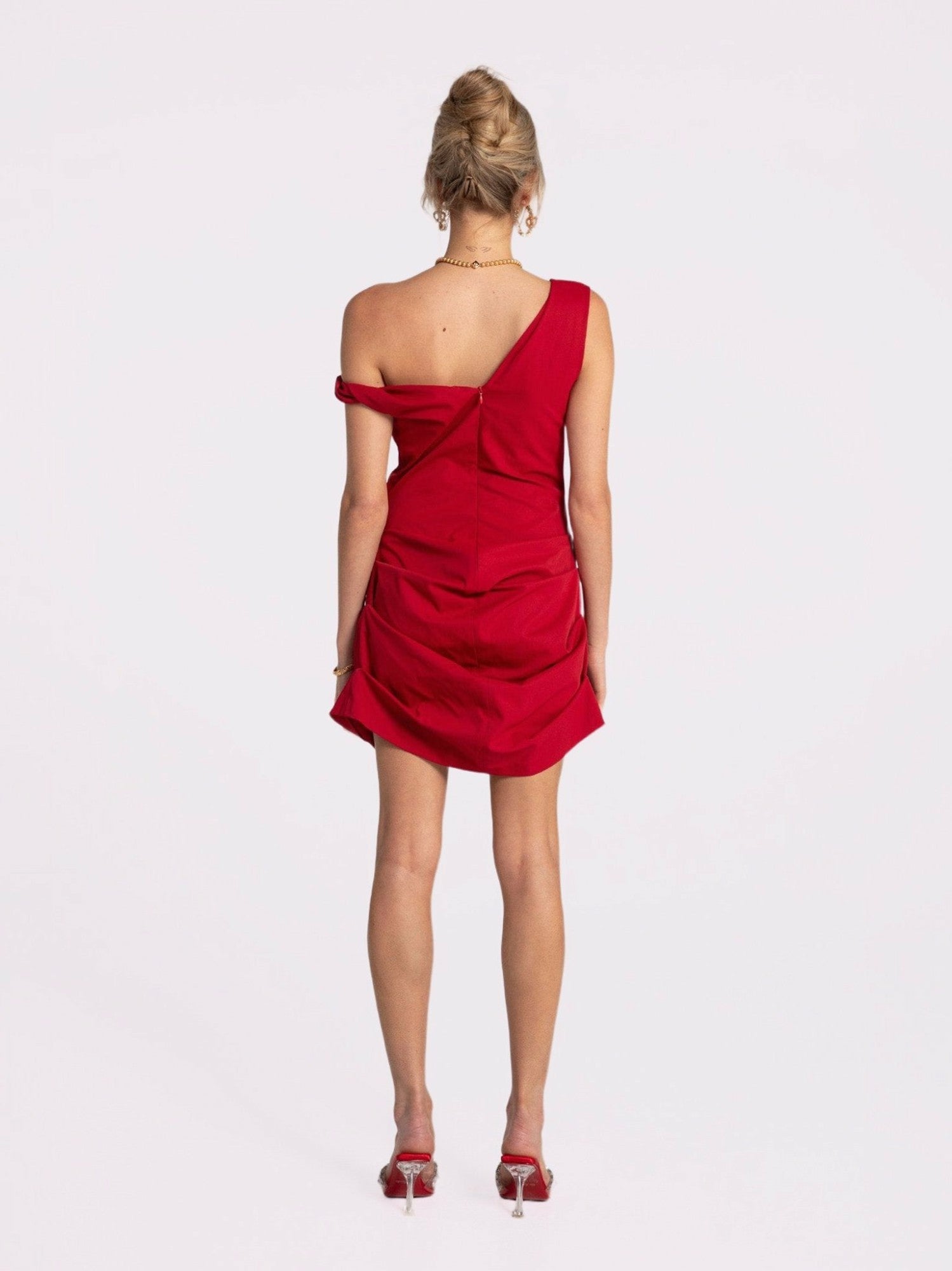 Andrea Dress: Red Mini Dress for Birthday Celebration | Nana Jacqueline