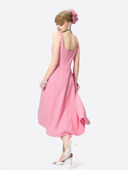 Josephine Dress: Pink Midi Dress for Garden Parties | Nana Jacqueline