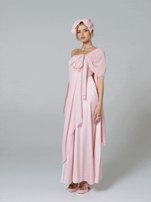 Lindsey Dress: Pink Midi Dress for Garden Wedding Guest | Nana Jacqueline