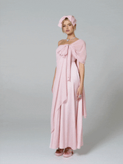 Lindsey Dress: Pink Midi Dress for Garden Wedding Guest | Nana Jacqueline