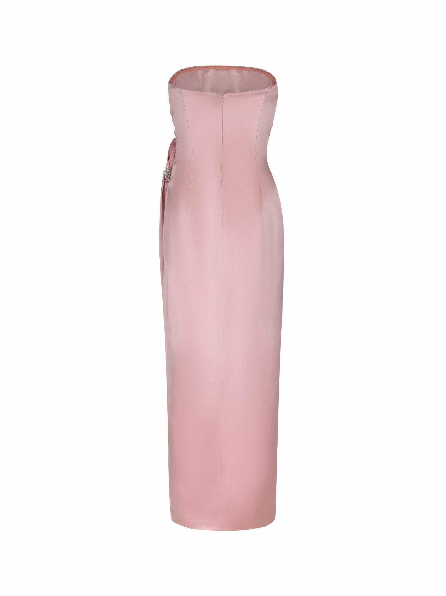 Emilia Satin Dress: Pink Maxi Dress for Formal Wedding Guest | Nana Jacqueline