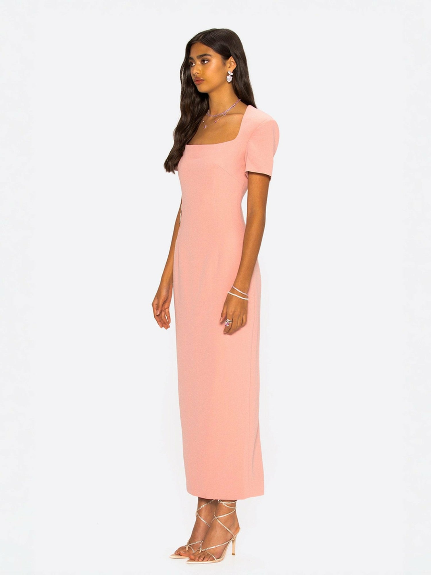 Zoe Dress: Pink Midi Dress for Cocktail Party | Nana Jacqueline