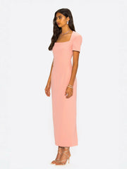 Zoe Dress: Pink Midi Dress for Cocktail Party | Nana Jacqueline