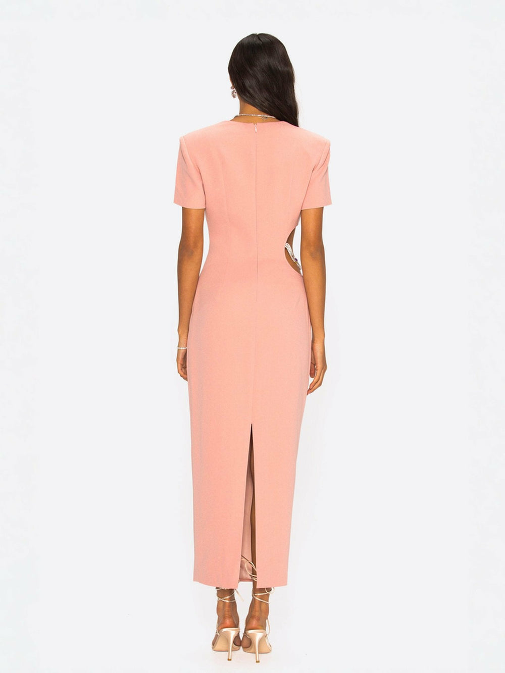 Zoe Dress: Pink Midi Dress for Cocktail Party | Nana Jacqueline