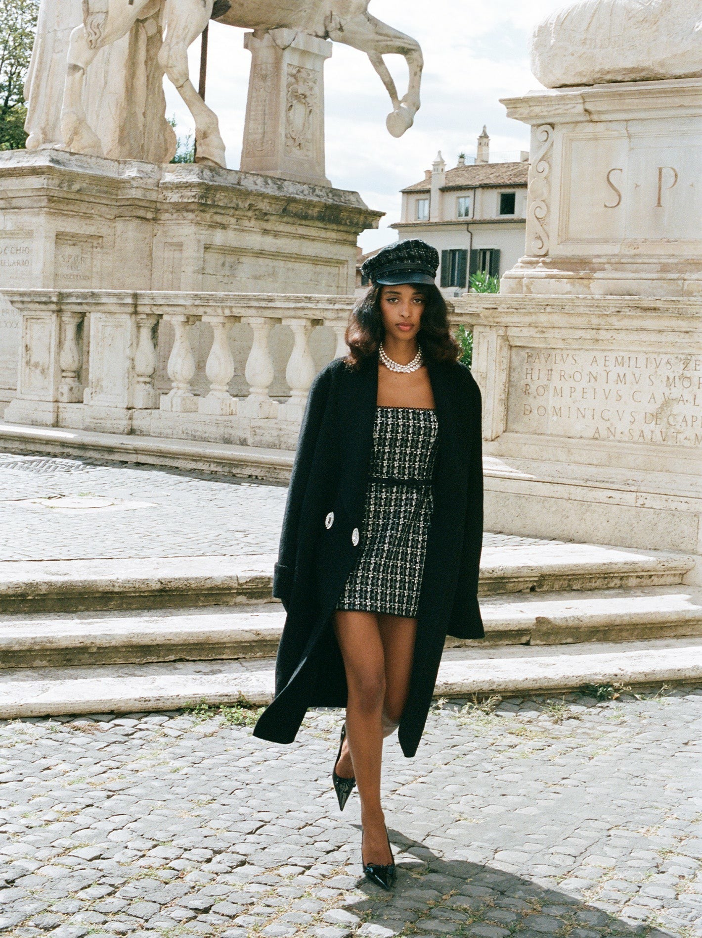 Talia Tweed Dress: Black Mini Dress for Cocktail Party | Nana Jacqueline