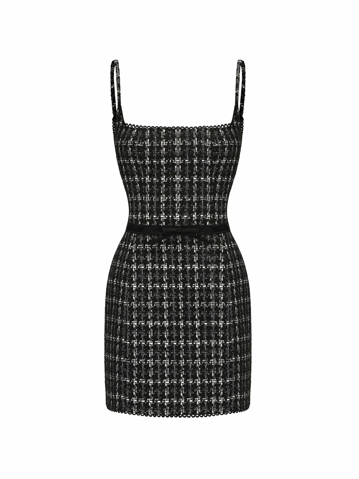 Talia Tweed Dress: Black Mini Dress for Cocktail Party | Nana Jacqueline