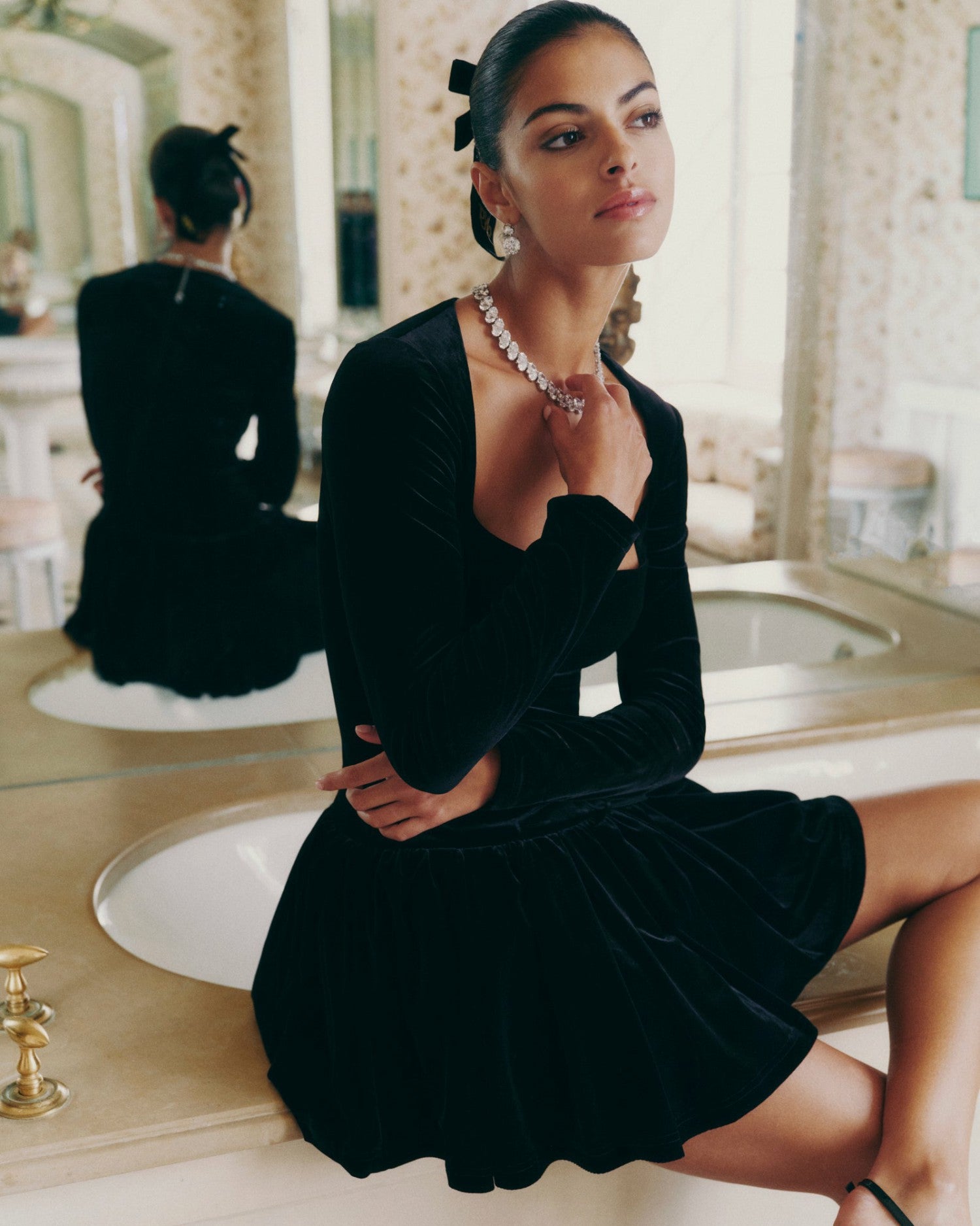 Audrina Dress: Black Mini Dress for Cocktail Party | Nana Jacqueline
