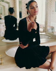 Audrina Dress: Black Mini Dress for Cocktail Party | Nana Jacqueline