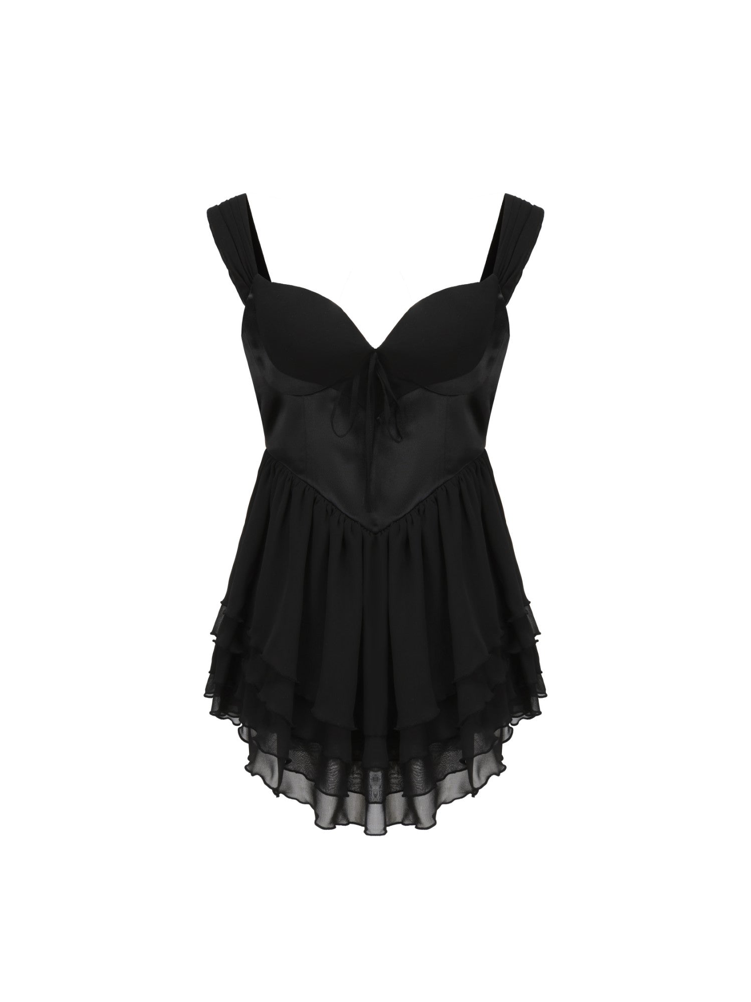Sheila Chiffon Dress: Black Mini Dress for Date Night | Nana Jacqueline
