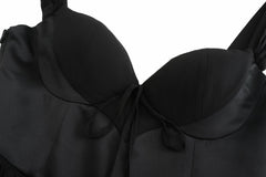 Sheila Chiffon Dress: Black Mini Dress for Date Night | Nana Jacqueline