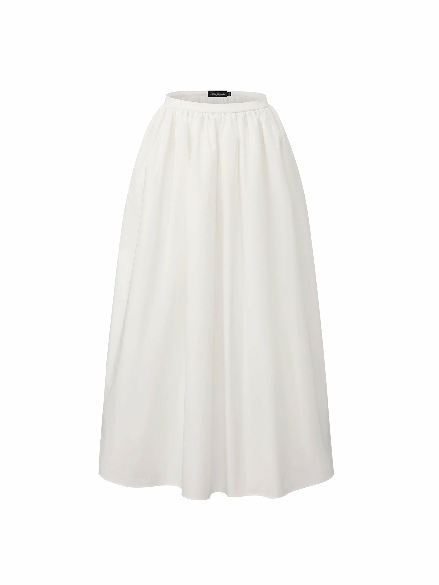 White High-Waist A-Line Midi Skirt | Nana Jacqueline