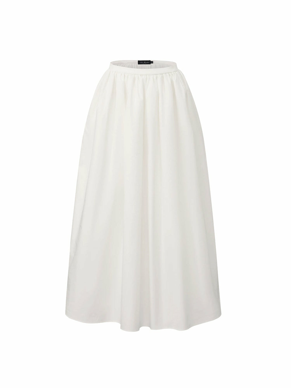 White High-Waist A-Line Midi Skirt | Nana Jacqueline