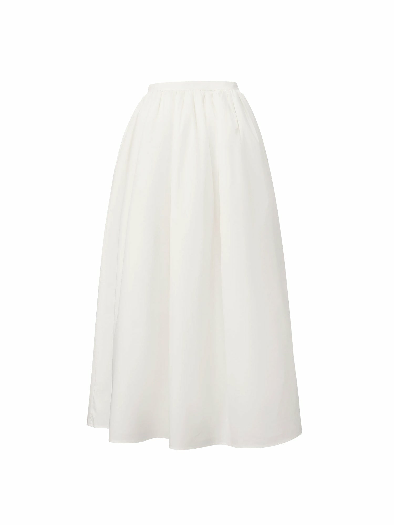 White High-Waist A-Line Midi Skirt | Nana Jacqueline