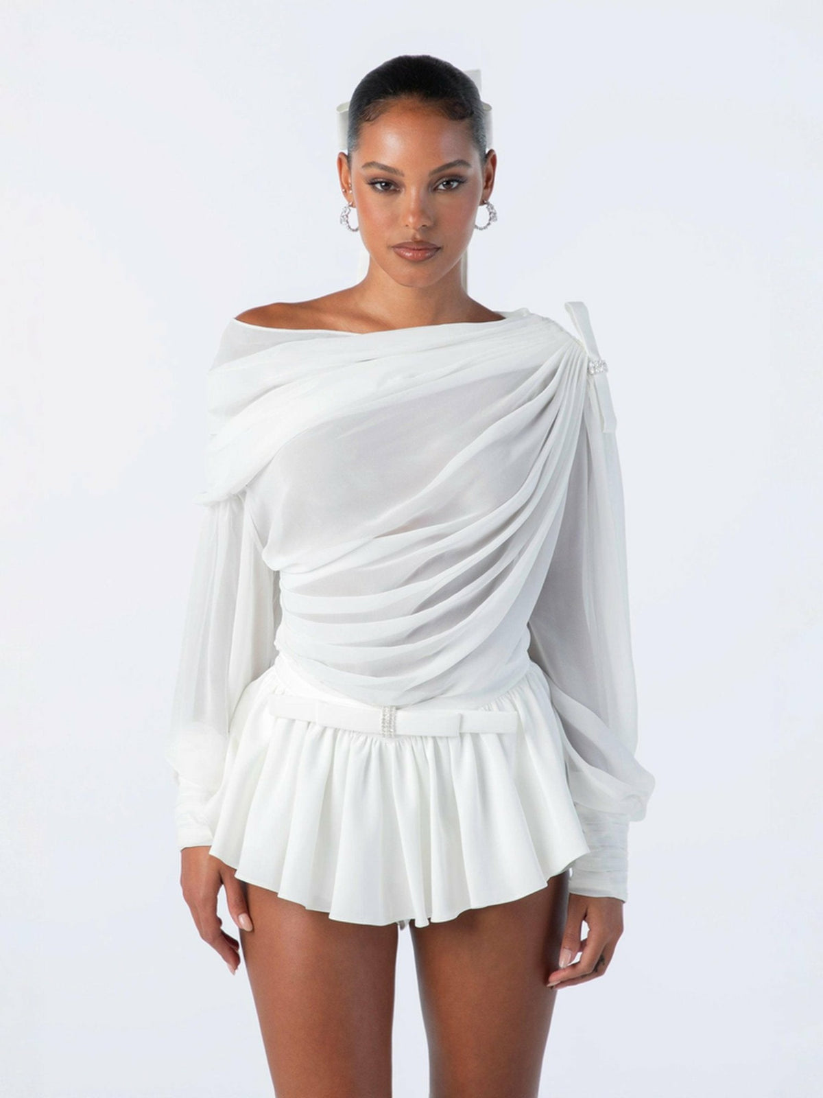 Demi Top: White Top for Engagement Party | Nana Jacqueline