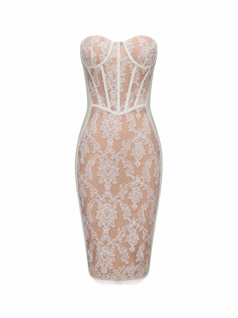 Elsa Lace Dress: White Maxi Dress for Wedding After-Party | Nana Jacqueline