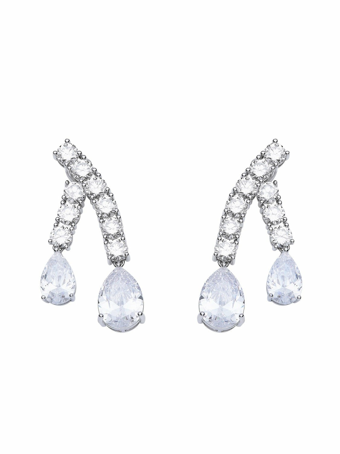 Bella Earrings: Silver Earrings for Bridal Shower | Nana Jacqueline