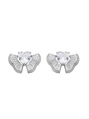 Juliet Heart Earrings: White Earrings for Engagement Party | Nana Jacqueline
