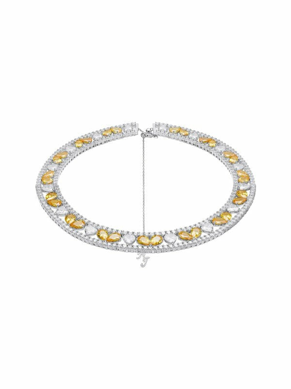 Angelina Necklace: Yellow Necklace for Cocktail Party | Nana Jacqueline